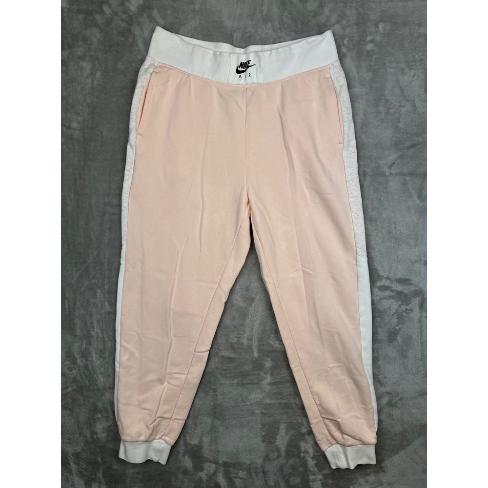 Nike Air Women's Joggers Sweatpants Pink White Casual Athleisure‎ CV8573-682